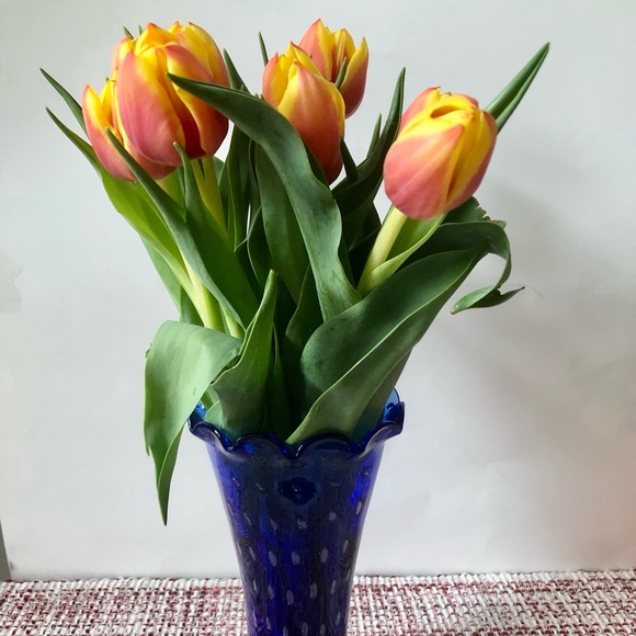 Cobalt Blue glass 9” vase is EUC. - Picture 3 of 7